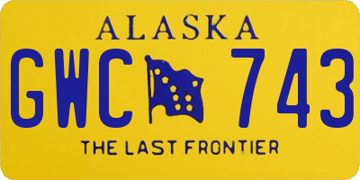 AK license plate GWC743