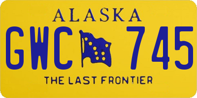 AK license plate GWC745