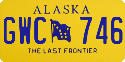 AK license plate GWC746