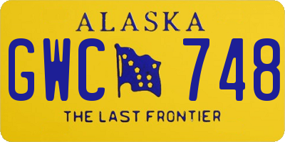 AK license plate GWC748