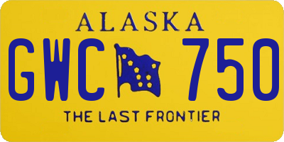 AK license plate GWC750