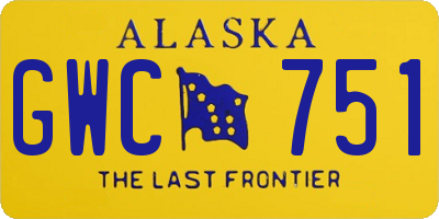 AK license plate GWC751