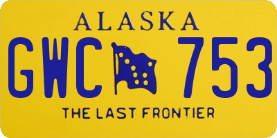 AK license plate GWC753