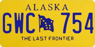 AK license plate GWC754