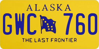 AK license plate GWC760