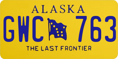 AK license plate GWC763