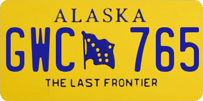 AK license plate GWC765