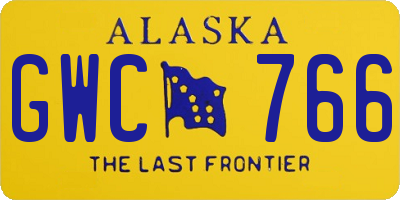 AK license plate GWC766