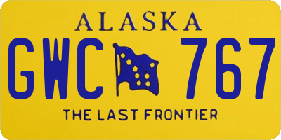 AK license plate GWC767