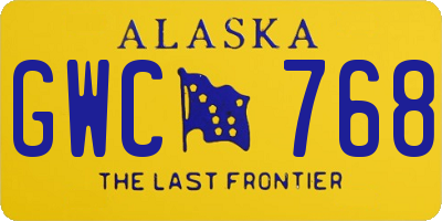 AK license plate GWC768