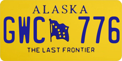 AK license plate GWC776