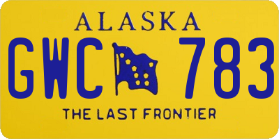AK license plate GWC783