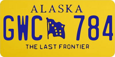 AK license plate GWC784