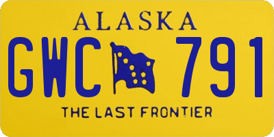 AK license plate GWC791