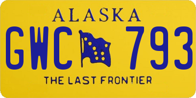 AK license plate GWC793