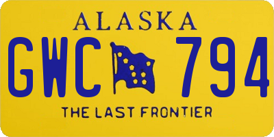 AK license plate GWC794