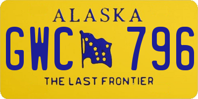 AK license plate GWC796