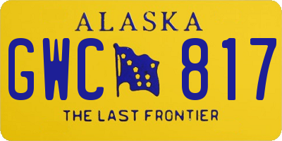 AK license plate GWC817