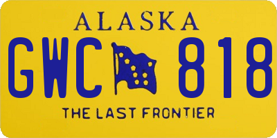 AK license plate GWC818