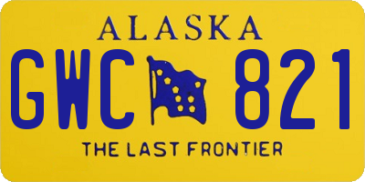 AK license plate GWC821
