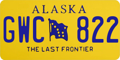 AK license plate GWC822