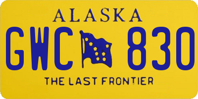 AK license plate GWC830