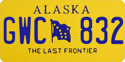 AK license plate GWC832
