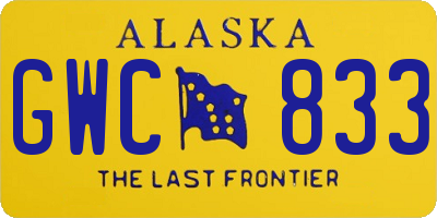 AK license plate GWC833