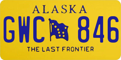 AK license plate GWC846