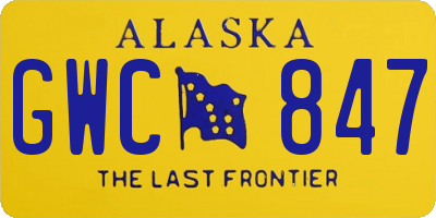 AK license plate GWC847