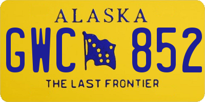 AK license plate GWC852