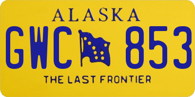 AK license plate GWC853