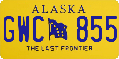 AK license plate GWC855