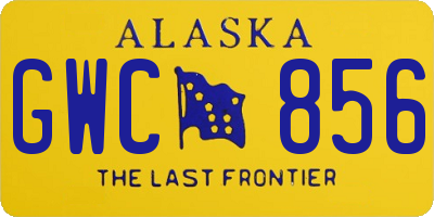 AK license plate GWC856