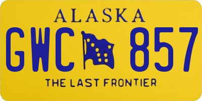 AK license plate GWC857