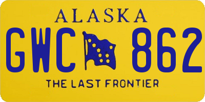 AK license plate GWC862