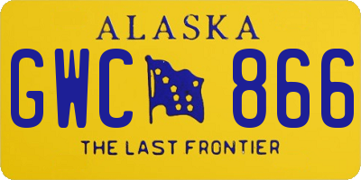 AK license plate GWC866
