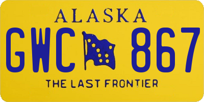 AK license plate GWC867