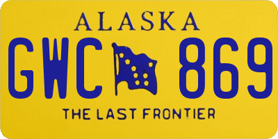 AK license plate GWC869