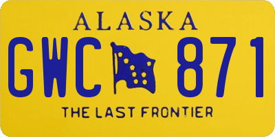 AK license plate GWC871