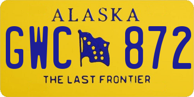 AK license plate GWC872