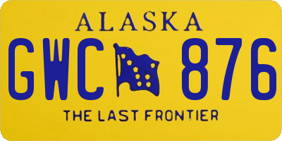 AK license plate GWC876