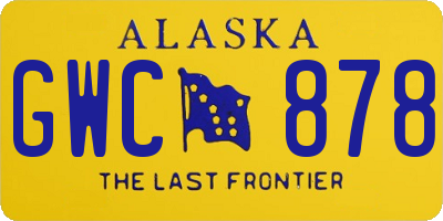 AK license plate GWC878