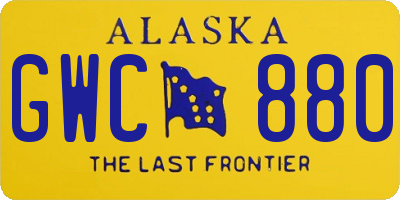AK license plate GWC880