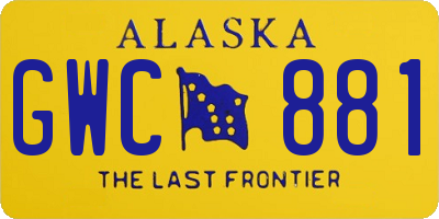 AK license plate GWC881