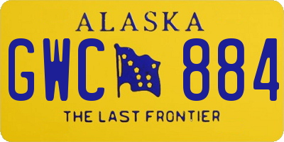 AK license plate GWC884