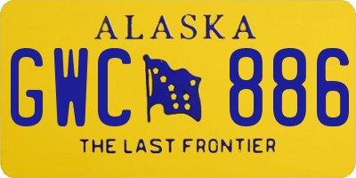 AK license plate GWC886
