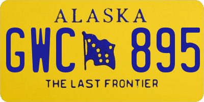 AK license plate GWC895