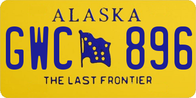 AK license plate GWC896