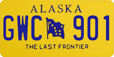 AK license plate GWC901